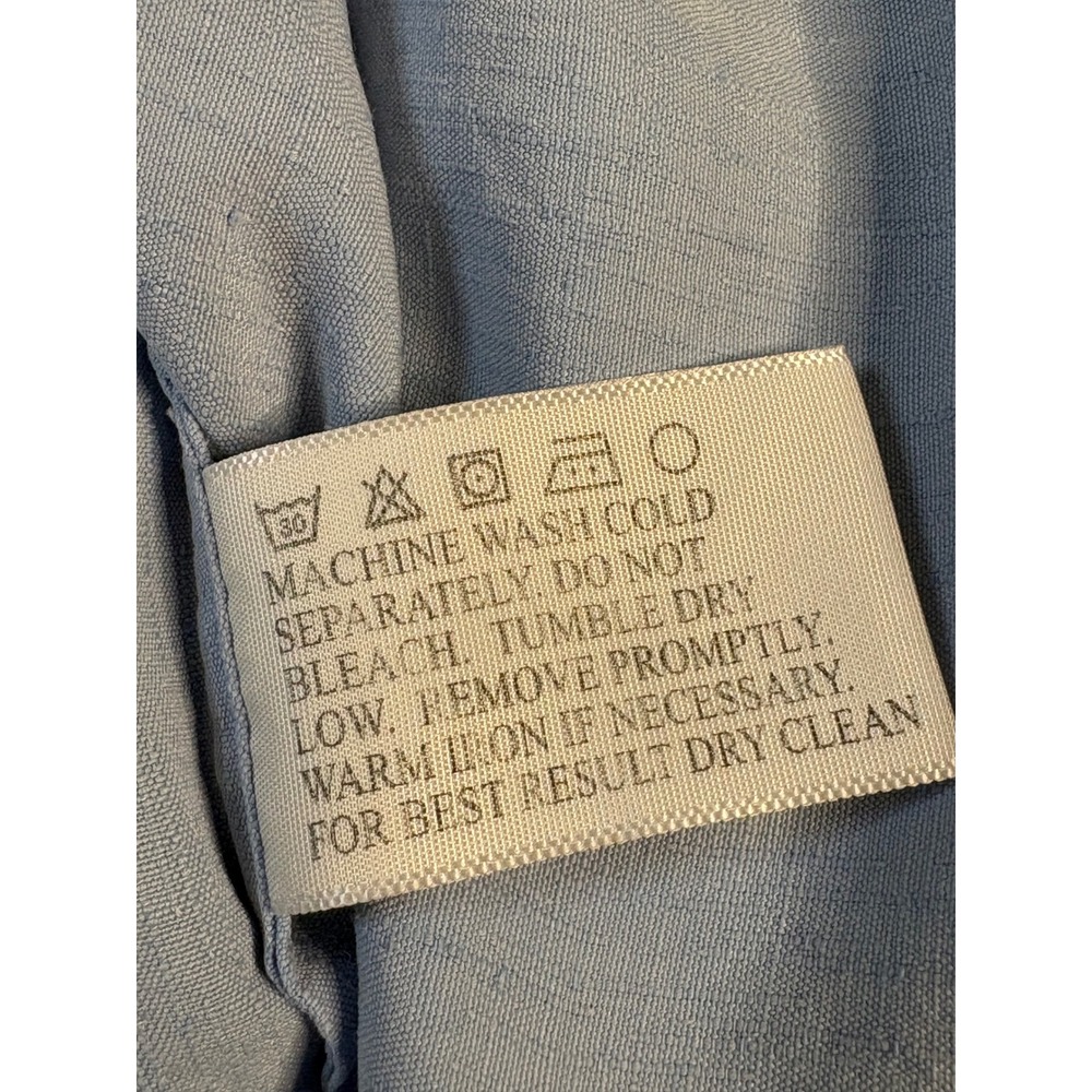 Nat Nast Luxury Originals Silk Linen Shirt Mens Large Blue Short Sleeve Dobby L - Picture 12 of 13
